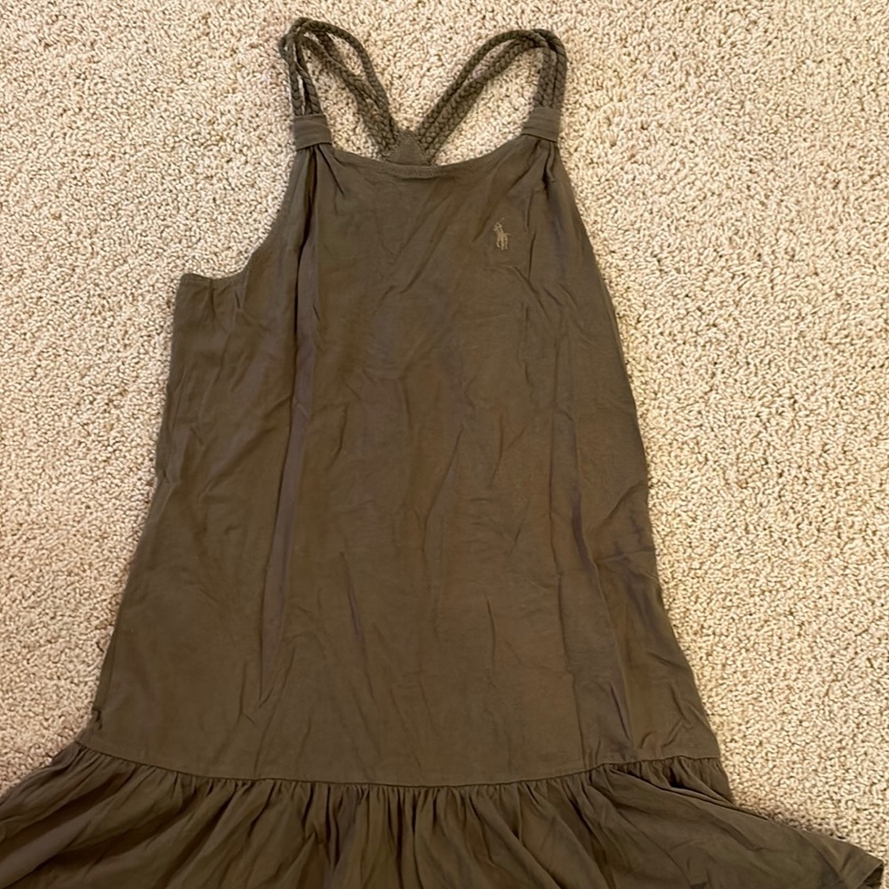 Ralph Lauren Girls Olive Green Dress